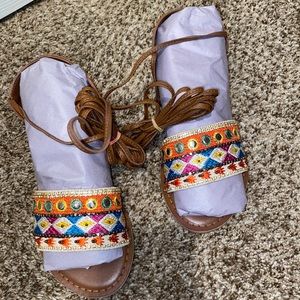 NastyGal Flat Mirror Sandal